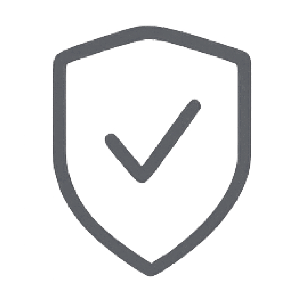Shield with a tick
