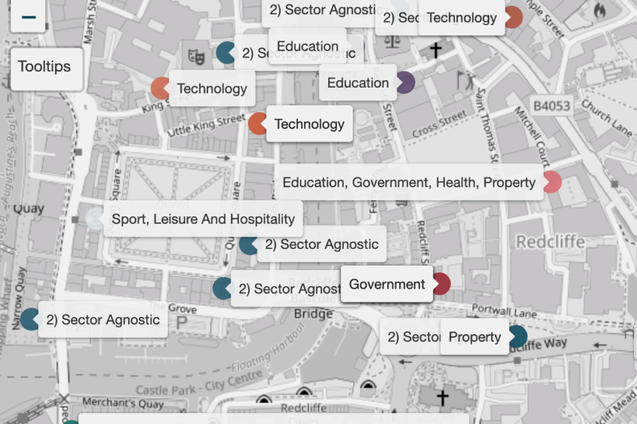 Map image with locations